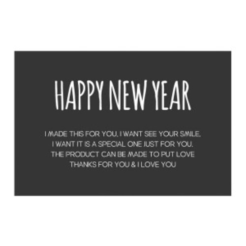 블랙 HAPPY NEW YEAR 다용도 라벨 스티커 (1매입)