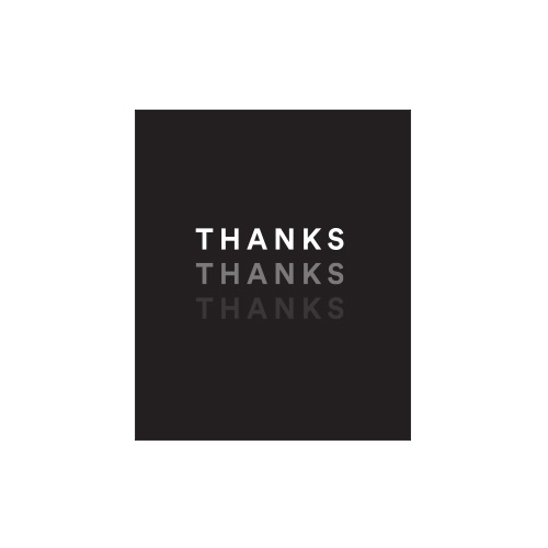 스티커 - THANKS 땡스 블랙 그라 ( 5매 )