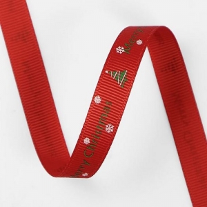 X-MAS 골직리본 (13mm) : 빨강(Red,25yd/roll)