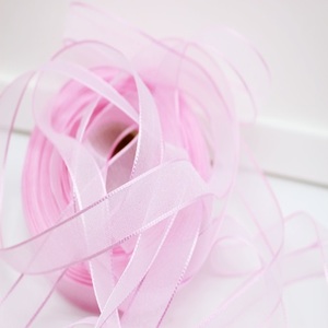 리본 - 시스루 15mm 핑크
