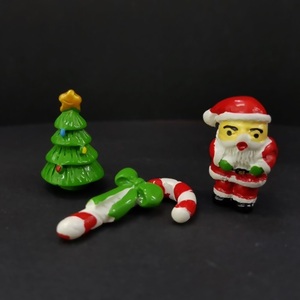 데코장식 - 산타+지팡이+트리 (3개입) / 크리스마스첨가물 / x-mas첨가물 / 